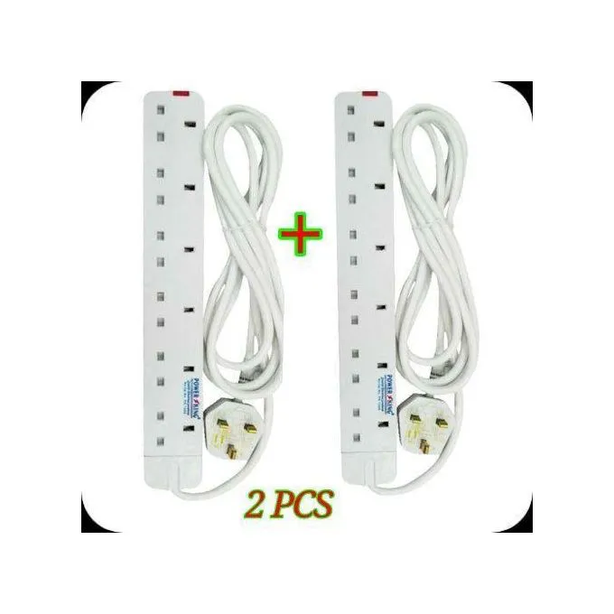 Power King King POWER extention // 2 Power Extension Socket LONG Cable In 6 Way power extension
