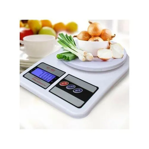 Electronic Digital Tool Measuring Kitchen Food Weighing Scales - White 10kg Digital Kitchen Electronic Cooking Weighing Scale