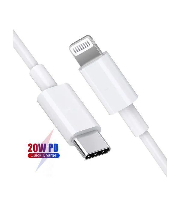 White Lightning Phone Data PD Type C Fast Charger Cable IPhone Apple