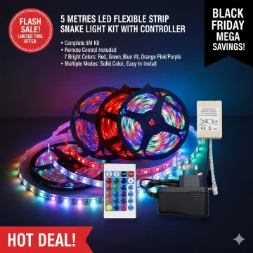 5 METRES Led Flexible Strip Snake Light Kit With Controller 5 m original strip led light snake light five metres