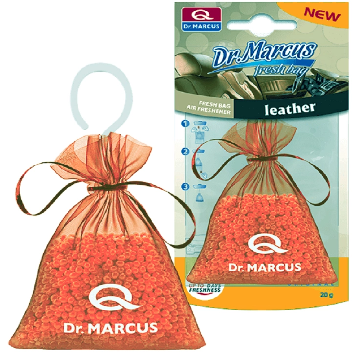 Dr Marcus Fresh Bag Air Freshener - Upto 45 Days Freshness - New Car, Ocean Breeza, Vanilla, Red Fruits, Leather, Black Perfume of France Original