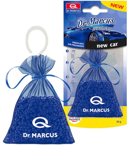 Dr Marcus Fresh Bag Air Freshener - Upto 45 Days Freshness - New Car, Ocean Breeza, Vanilla, Red Fruits, Leather, Black Perfume of France Original