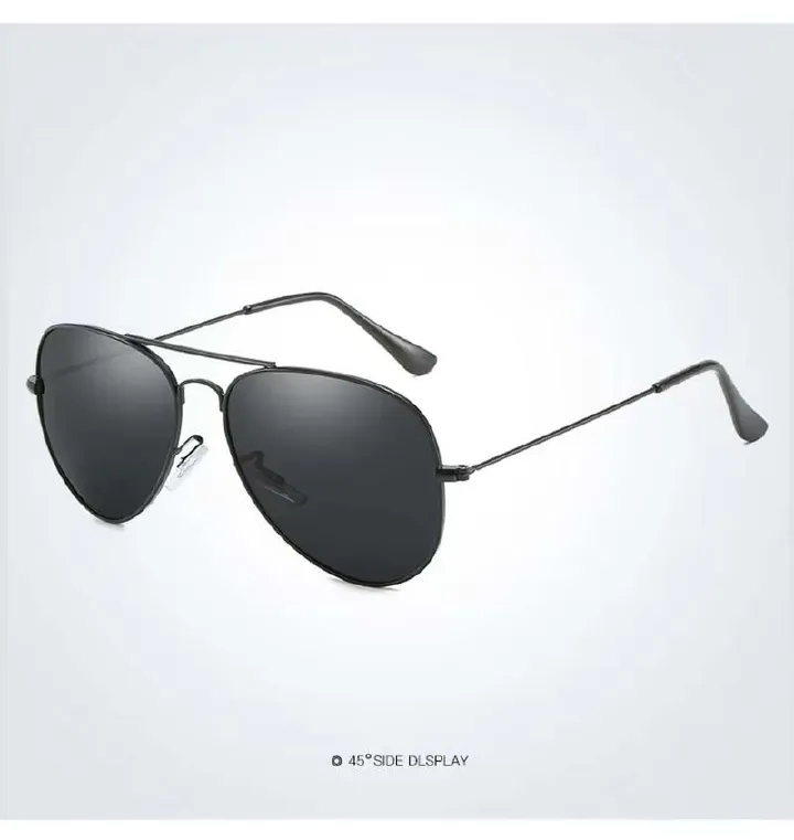 Black Aviator Classic Pilot Men Sunglasses UV 400 Protection Vintage Metal Sun Glasses Women Driving Male Shades Lens Old School