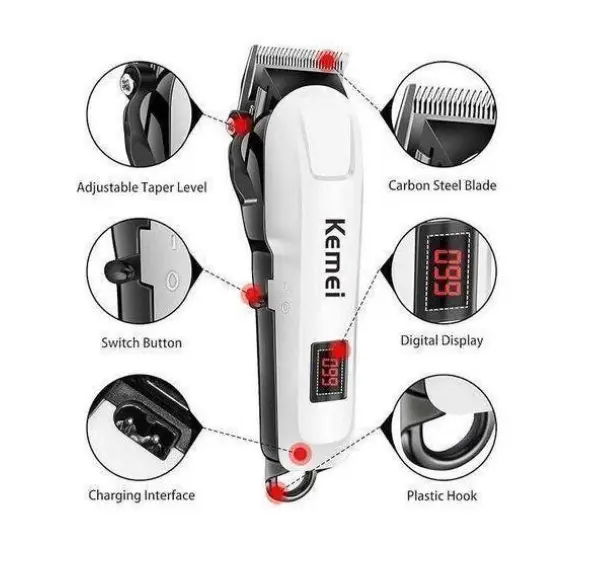 Kemei Original ELECTRIC SHAVER. BEST QUALITY Rechargeable Hair Shaver Clipper /Shaving Machine . Adopt Stainless Steel Blade Which Is Durable Non-irritating Trimming On Even Sensitive Skin