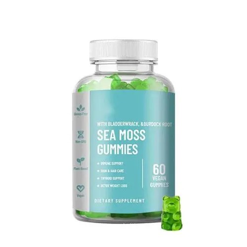 Sea Moss Gummies With Bladderwrack & Burdock Root Highly Effective Anti-Aging, Cardiovascular Health, Cholesterol Support, Energy Support, Immune Support Gummies