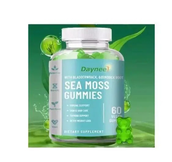 Sea Moss Gummies With Bladderwrack & Burdock Root Highly Effective Anti-Aging, Cardiovascular Health, Cholesterol Support, Energy Support, Immune Support Gummies