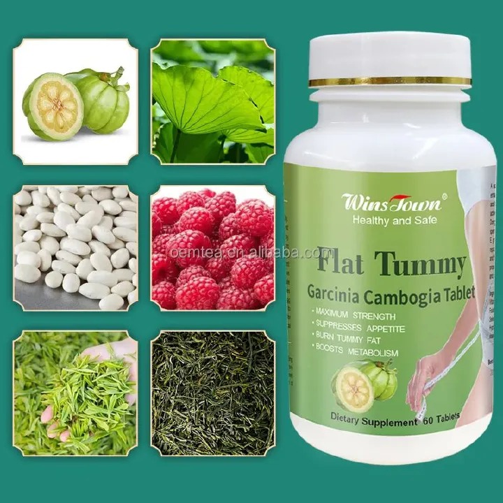 Flat Tummy Tablet With Garcinia Cambogia (800mg) Wins Town Flat Tummy Pills Garcinia Cambogia 60 Capsules Burns Tummy, Suppresses Appetite, and Boosts Metabolism High Quality Effective Flat Tummy