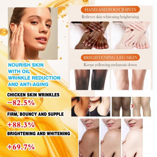 Dr. Davey Dark Skin Whitening Glowing Body Gel Oil, Brightening & Moisturizing Skin Care Gel with Triple Whitening Complex for Even Tone, Smooth Radiant Skin 200ml