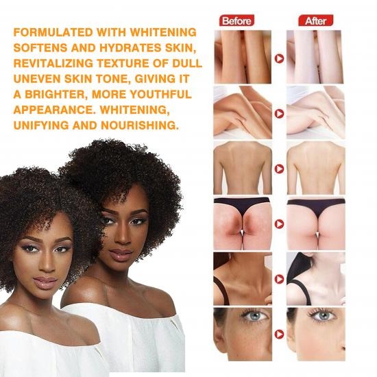 Dr. Davey Dark Skin Whitening Glowing Body Gel Oil, Brightening & Moisturizing Skin Care Gel with Triple Whitening Complex for Even Tone, Smooth Radiant Skin 200ml