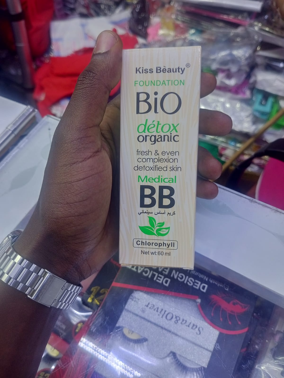 Kiss Beauty Bio Detox Organic Foundation, Medical BB Lightweight Full Coverage Makeup, Moisturizing Brightening Face Cream, Oil Control Long Lasting Natural Finish Cosmetic