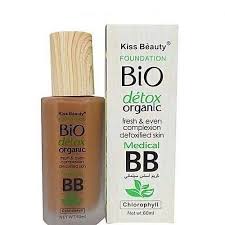 Kiss Beauty Bio Detox Organic Foundation, Medical BB Lightweight Full Coverage Makeup, Moisturizing Brightening Face Cream, Oil Control Long Lasting Natural Finish Cosmetic