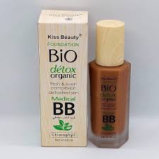 Kiss Beauty Bio Detox Organic Foundation, Medical BB Lightweight Full Coverage Makeup, Moisturizing Brightening Face Cream, Oil Control Long Lasting Natural Finish Cosmetic