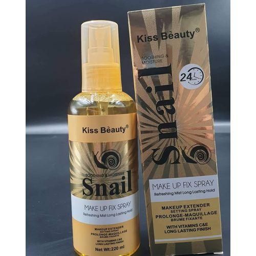 Kiss Beauty Snail Makeup Fixing Spray 24H Long Lasting Setting Spray Hydrating Oil Control Face Mist for Smooth, Fresh and Flawless Makeup Finish