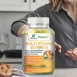 Daynee Multi Vitamin Vegan Gummy Adult Vitamins Supplement Multivitamin Gummies. Multivitamin Gummies with Calcium and Zinc Multi Vitamins ,Health Support Dietary Supplement 60 Gummies