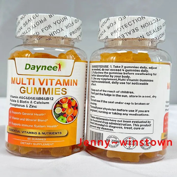 Daynee Multi Vitamin Vegan Gummy Adult Vitamins Supplement Multivitamin Gummies. Multivitamin Gummies with Calcium and Zinc Multi Vitamins ,Health Support Dietary Supplement 60 Gummies