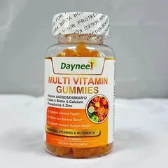 Daynee Multi Vitamin Vegan Gummy Adult Vitamins Supplement Multivitamin Gummies. Multivitamin Gummies with Calcium and Zinc Multi Vitamins ,Health Support Dietary Supplement 60 Gummies