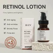 IREV Retinol Lotion 80ml Anti-Aging Face Serum with Retinol, Collagen & Gold for Wrinkle Reduction, Skin Firming, Brightening and Smooth Skin Care