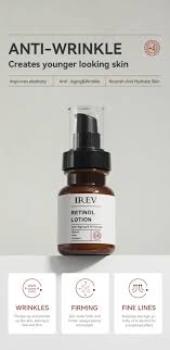 IREV Retinol Lotion 80ml Anti-Aging Face Serum with Retinol, Collagen & Gold for Wrinkle Reduction, Skin Firming, Brightening and Smooth Skin Care