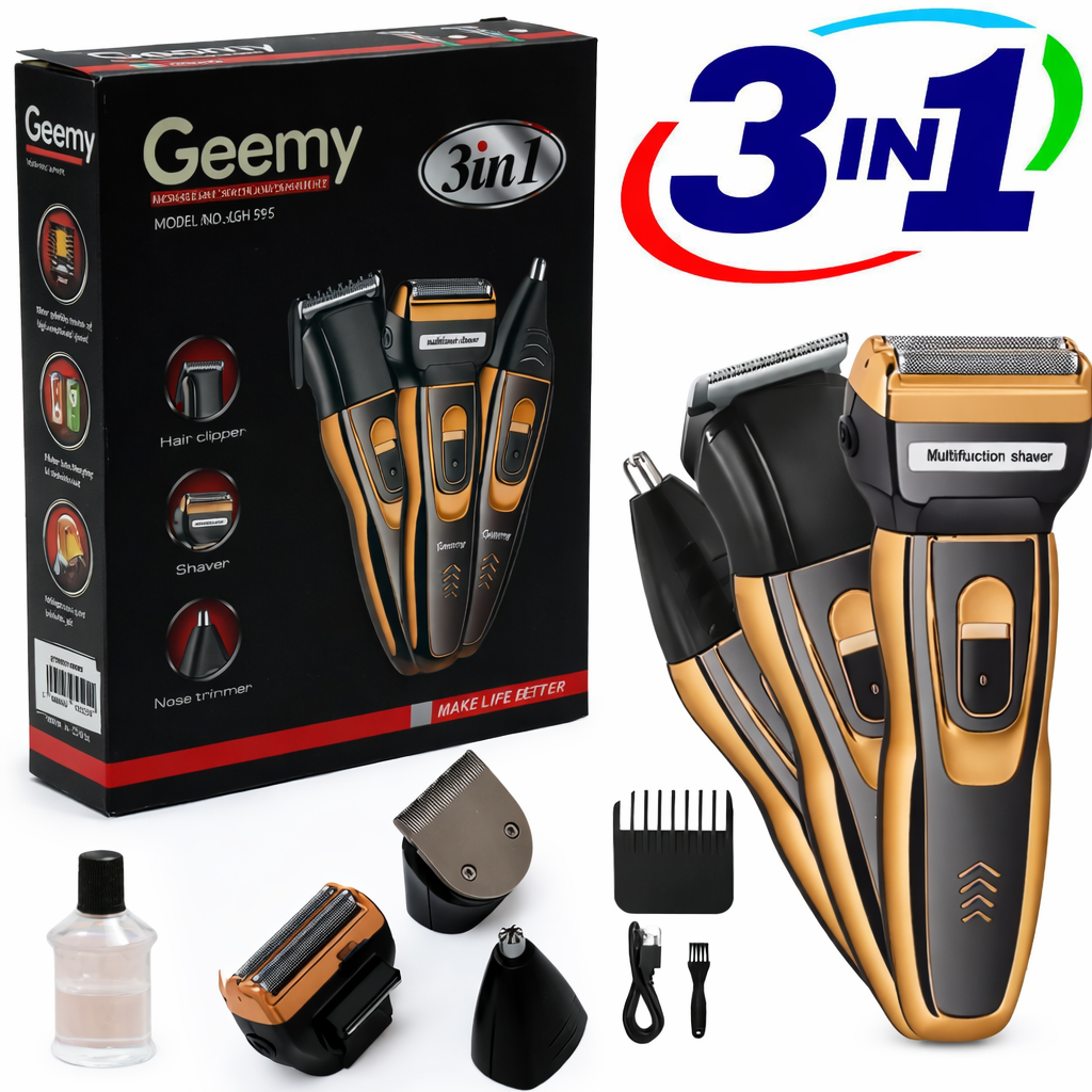 Professional Geemy 3-in-1 Shaver – Smooth, Sharp & Versatile