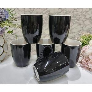 Sundabest Ceramic 6PC Black Tea/coffee Cups