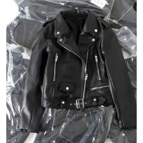 Ladies Black Leather Jacket