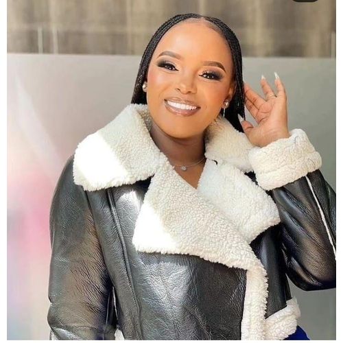 Ladies Fashionable Leather Jacket with Fur