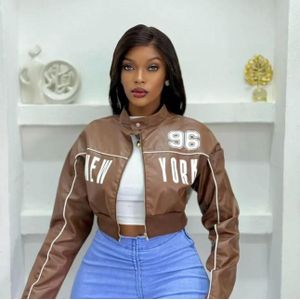 Fancy Leather Jacket For Ladies-White