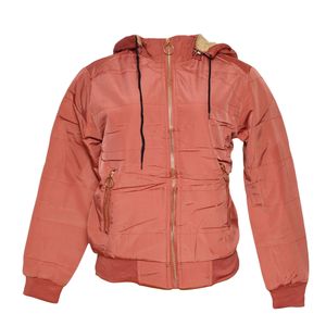 LADIES PUFF JACKET WITH FUR INSIDE & DETACHABLE CAP