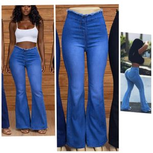 Chiq BBL Flared (Hipster) Jeans With Waist Draw String - Dark Blue