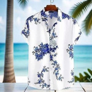 Berrykey Men's Tshirt - Vintage Hawaii - Blue / White