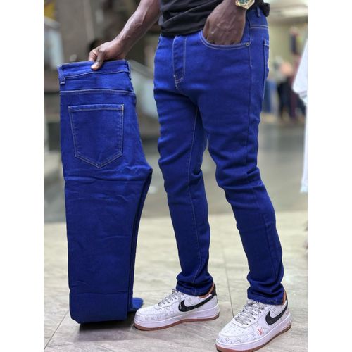 Deep blue slim fit denim jeans