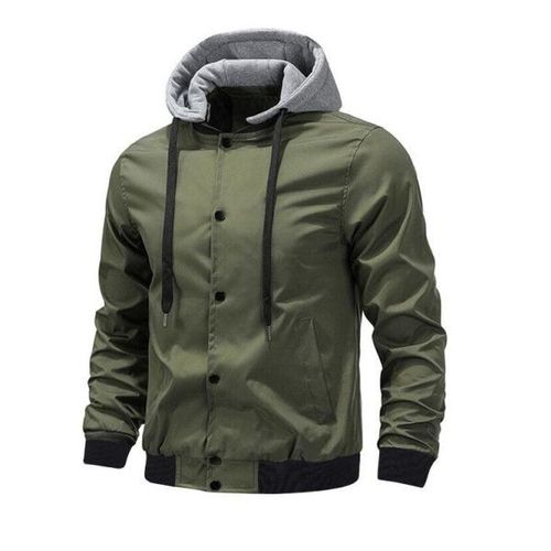 Men's Hooded Bomber Jacket.