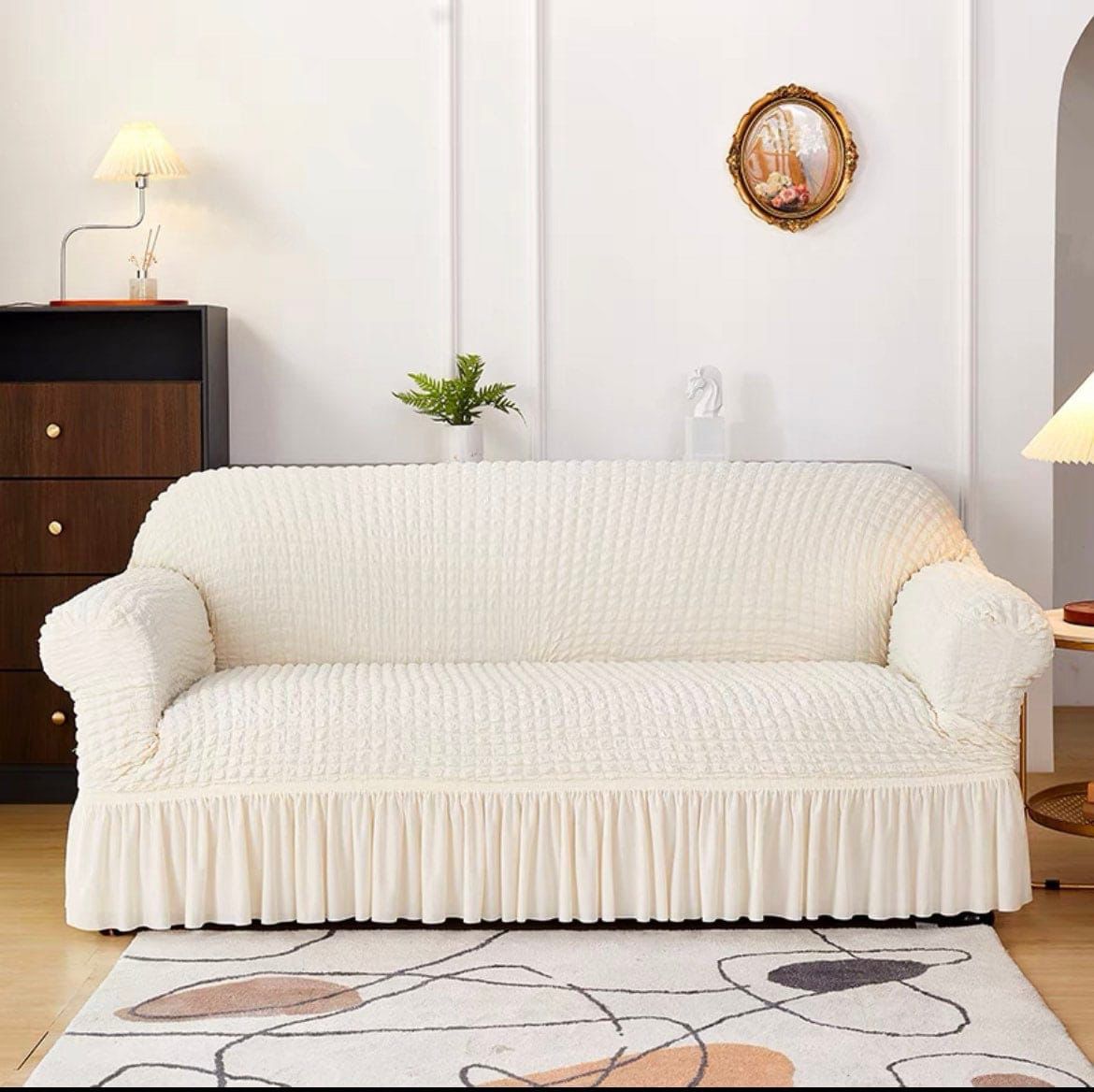 JACQUARD LOOSE COVERS. High-Quality Luxurious Stretchable Turkey Sofa Covers,Perfect Fit with Stretchable Fabric,Protect and Preserve. 5 Seater, 7 Seater.