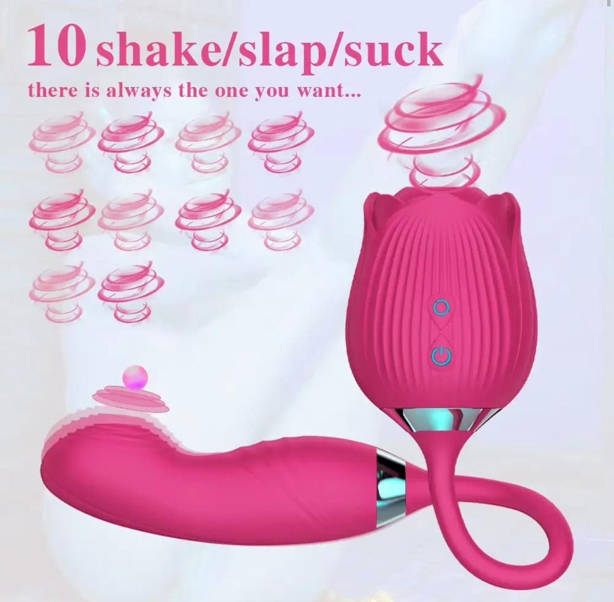 Rose Sex Toy Sucking Vibrator - Women Sex Toys Rose Adult Toy Vibrators, Female Sex Toy for Couples Dildo Suction Vibrator for Nipples Clitoral Adult Sex Toys Sex Machine with 10 Suction Modes