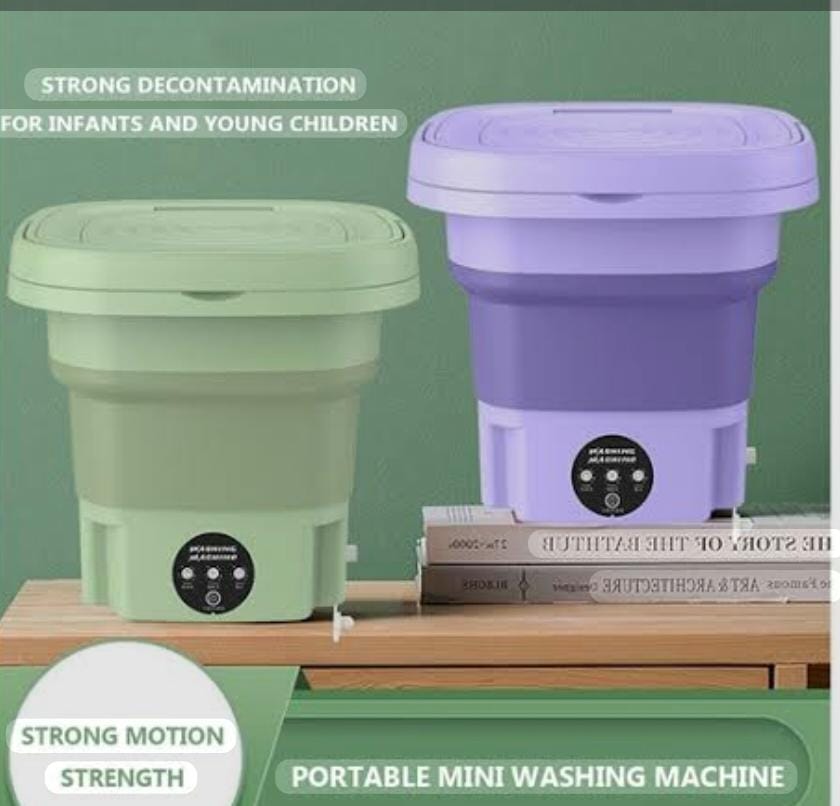 Portable Mini Washing Machine Foldable 9L Compact Laundry Washer with Drain & Timer