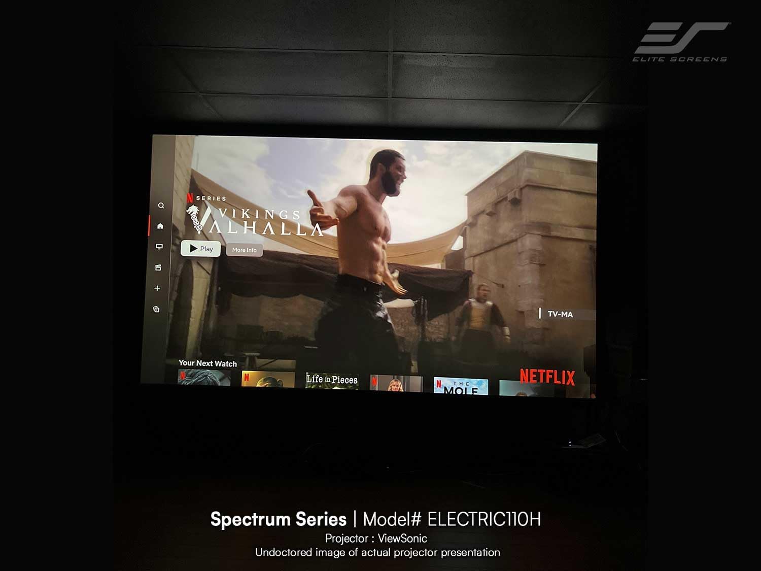 Light Wave Motorized Projector Screen Elite with Remote, Electric Projection Screen Movie Home Theater Gaming 4K/8K -200x200cm or 80 x 80Inches
