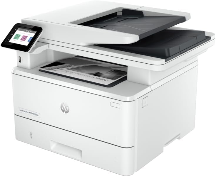 HP LaserJet Pro MFP 4103fdn Printer (2Z628A), Print, copy, scan, fax, white