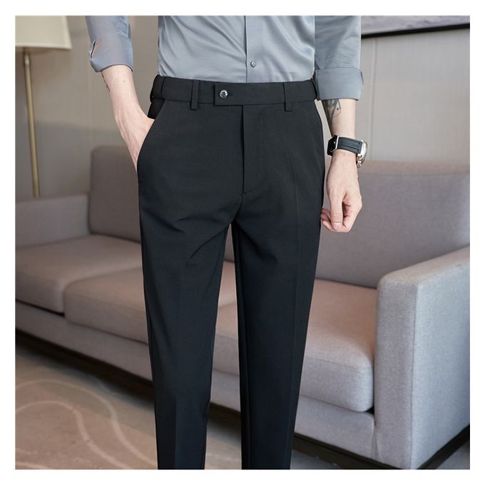Official Trouser Pant – Black Slim Fit Office Wear for Men – Stylish and Comfortable Formal Trousers Perfect for Work, Meetings, and Professional Occasions