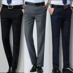 3 Pack Men's Official Trousers + FREE 2-Way Leather Belt – Complete Professional Set for Office & Formal Wear
