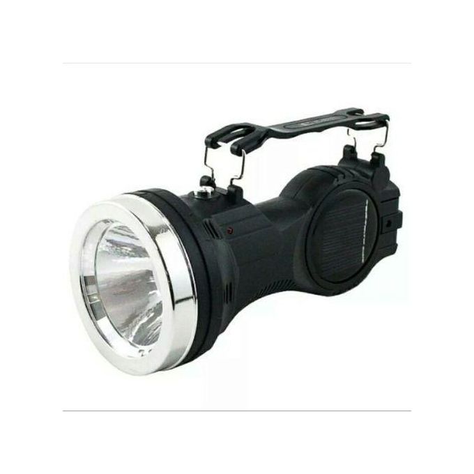 KC Rechargeable Torch – Multi-Functional Solar-Powered LED Light with Dual Spotlight and Lamp Modes, Ultra-Bright Illumination, Compact Design, and Durable Build for Indoor and Outdoor Use.