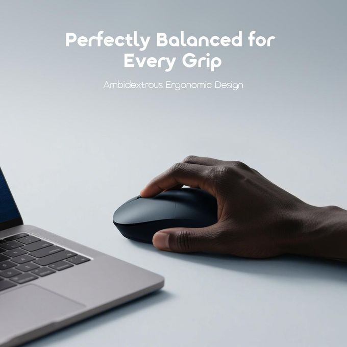 Oraimo ClickFlow Wireless Mouse – Ambidextrous Ergonomic Design, Stylish & Durable Build for Laptop, PC, and Desktop