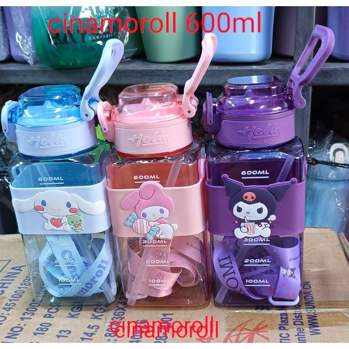 1pc Hello Kids Water Bottle – BPA-Free Leak-Proof Sports Bottle with Straw, Easy-Grip Design for School, Travel & Play