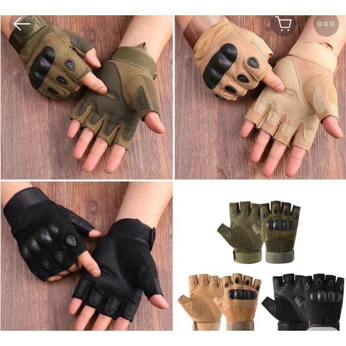 Flexible Breathable Half Finger Tactical Outdoor/Indoor Gloves – High Quality Microfiber Gym, Bikers, Training & Military Gloves for Men & Women