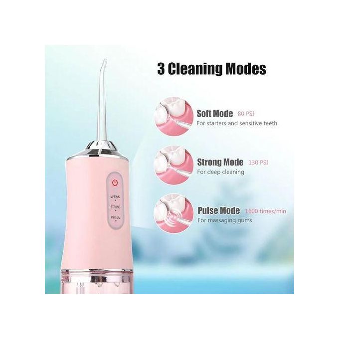 NEW ARRIVAL – 4 Nozzles Dental Water Jet Irrigator & Flosser – 1400 RPM Teeth Cleaner with 3 Modes & 4 Cleaning Heads – Ideal for Braces & Advanced Oral Hygiene 💧✨