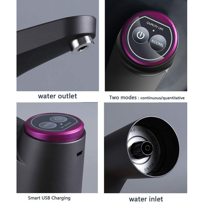 Automatic Water Dispenser Pump Electric Rechargeable Pump – USB-Powered Portable Drinking Water Bottle Pump for 5-Gallon Jugs, Touchless Operation