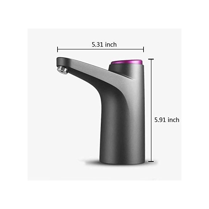 Automatic Water Dispenser Pump Electric Rechargeable Pump – USB-Powered Portable Drinking Water Bottle Pump for 5-Gallon Jugs, Touchless Operation