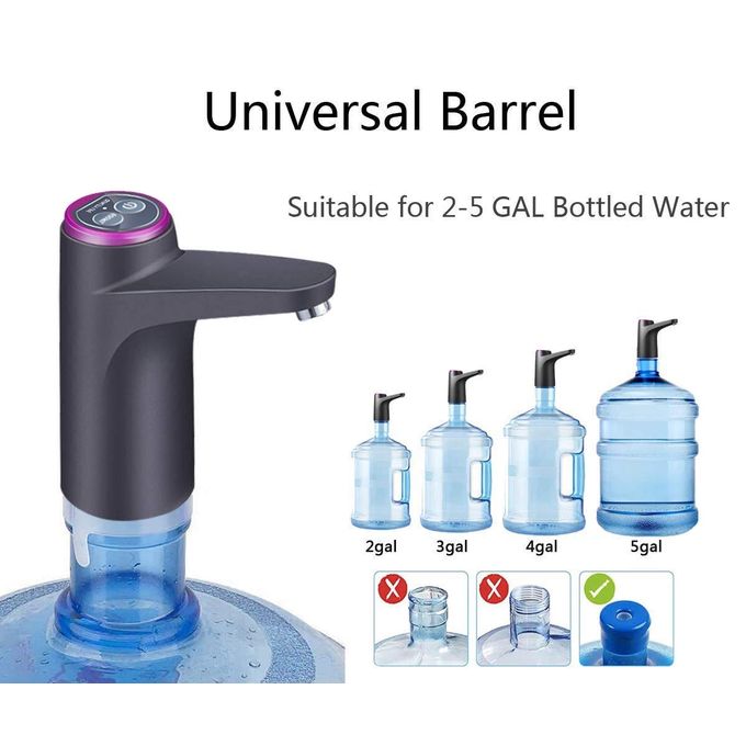 Automatic Water Dispenser Pump Electric Rechargeable Pump – USB-Powered Portable Drinking Water Bottle Pump for 5-Gallon Jugs, Touchless Operation