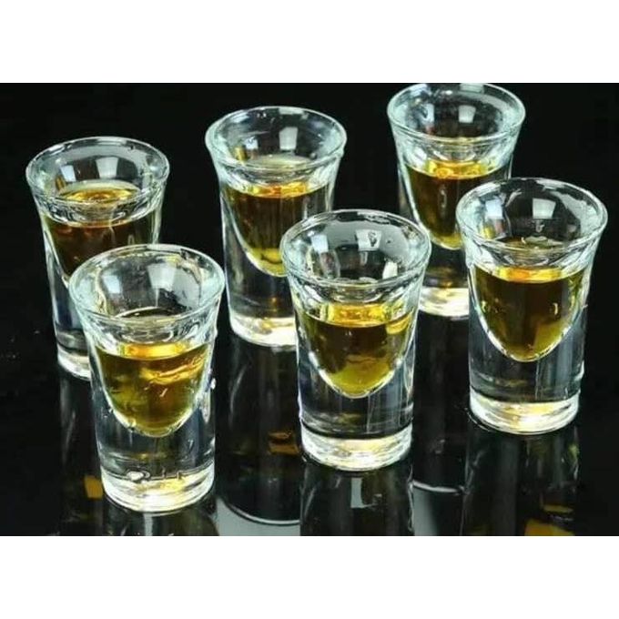 6-Piece Tot Glass Set – 15ml Clear Glass Shot Cups – Miniature Heavy-Base Tasting Glasses for Spirits, Liqueurs & Party Shots