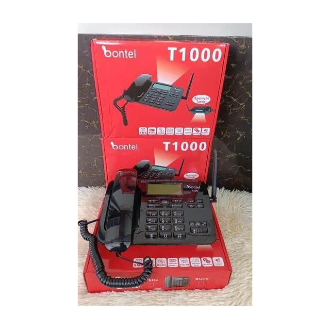 Bontel Wireless Home Office Phone – Rechargeable Dual SIM Desk Mobile Phone with FM Radio, SMS Support, Alarm Function, Strong Signal & Long Battery Life for Safaricom, Airtel & Telkom Networks