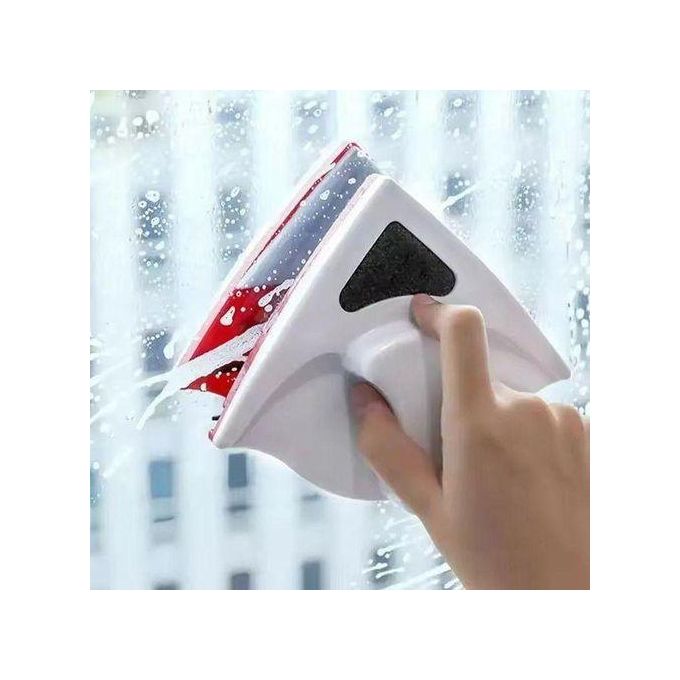 Double-layer Hollow Strong Magnetic Window / Glass Cleaner – Dual-Sided Cleaning Tool with Safety Rope, Adjustable Magnets & Microfiber Pads for Housekeeping & Glass Cleaning